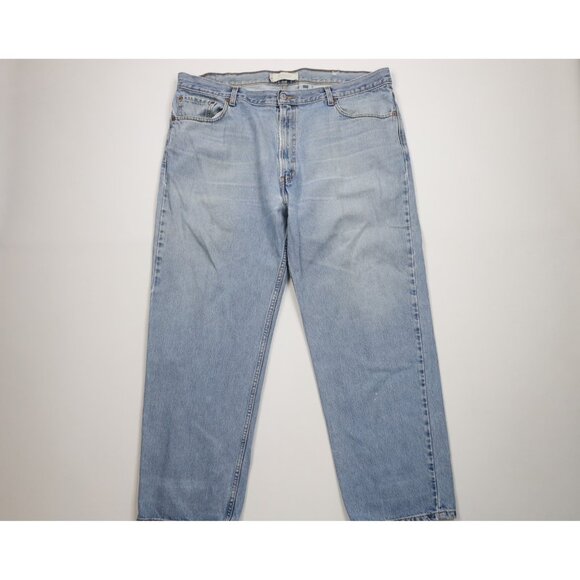Vintage Y2K 2003 Levis 550 Mens 42x30 Distressed Relaxed Fit Denim Jeans Blue - Picture 1 of 16